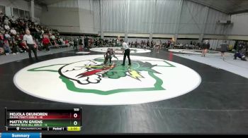 100 lbs 2nd Wrestleback And Semi-finals(16 Team) - Mojola Okunoren, Euless Trinity (Girls) vs Mattilyn Givens, Prosper Rock Hill (Girls)