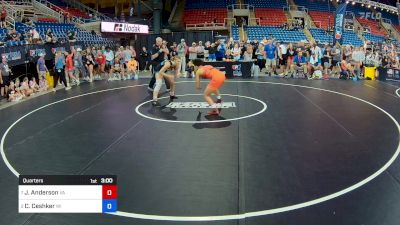 130 lbs Quarters - Jordyn Anderson, VA vs Carley Ceshker, WI