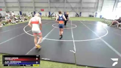 120 lbs Placement Matches (8 Team) - Aidan Larson, Team Oregon vs Alex Oedekoven, South Dakota Blue