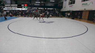 141 lbs 5th Place Match - Andrew Loniewski, Muhlenberg vs Malcolm Chrispin, Bridgewater State