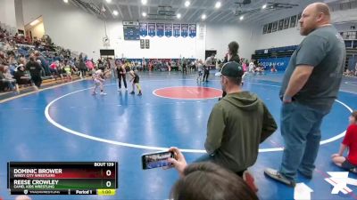 63 lbs Cons. Round 1 - Dominic Brower, Windy City Wrestlers vs Reese Crowley, Camel Kids Wrestling