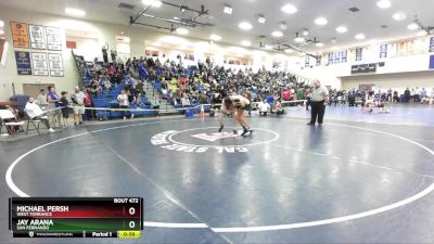 132 lbs Cons. Round 4 - Michael Persh, West Torrance vs Jay Arana, San Fernando