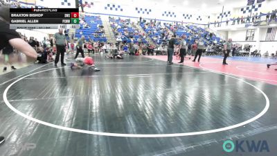 80 lbs 5th Place - Braxton Bishop, Salina Wrestling Club vs Gabriel Allen, Ponca City Wildcat Wrestling