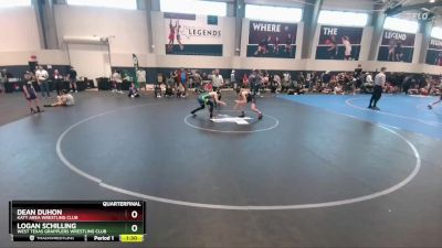 113 lbs Quarterfinal - Dean Duhon, Katy Area Wrestling Club vs Logan Schilling, West Texas Grapplers Wrestling Club