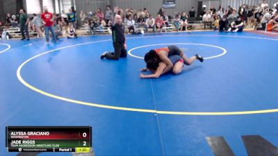 145 lbs Semifinal - Jade Riggs, Team Aggression Wrestling Club vs Alyssa Graciano, Washington