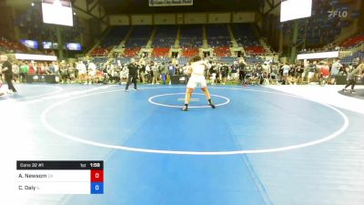 220 lbs Cons 32 #1 - Akeem Newsom, California vs Chason Daly, Illinois