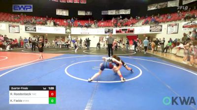 70 lbs Quarterfinal - Ryker Roedenbeck, Tahlequah Wrestling Club vs Keilen Fields, Wyandotte Youth Wrestling