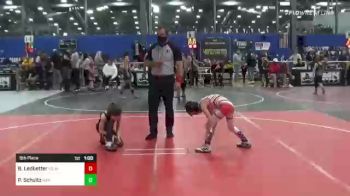 58 lbs 5th Place - Bennett Ledbetter, Young Guns vs Parker Schultz, Hammer Time Wrestling Acadamy