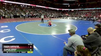 D3-132 lbs Quarterfinal - Mason Carpenter, Lourdes Ac./Valley Chr. (Osh.) vs Gunnar Wopat, Royall/Wonewoc-Cen.