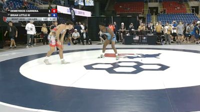 144 lbs Champ. Rd Of 16 - Demetrios Carrera, Illinois vs Brian Little III, New Jersey
