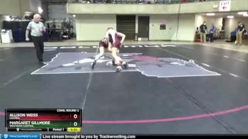114 lbs Cons. Round 2 - Allison Weiss, Holmen vs Margaret Gillmore, Westosha Central