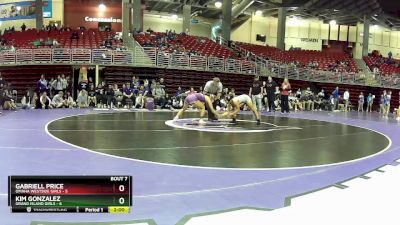 125 lbs Round 2 (8 Team) - Kim Gonzalez, Grand Island Girls vs Gabriell Price, Omaha Westside Girls