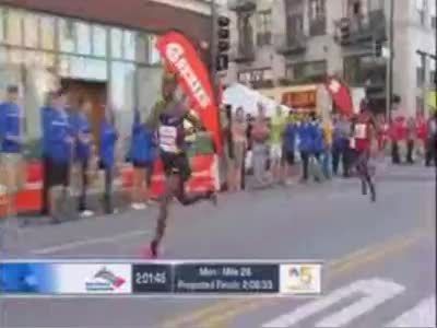 Sammy Wanjiru Amazing Men's Finish at 2010 Chicago Marathon