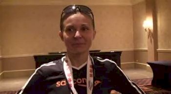 Magdalena Lewy-Boulet (2:28) after the 2010 Chicago Marathon