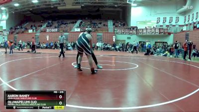 215 lbs Quarterfinal - Oluwapelumi Ojo, Merrillville Pirates Wrestling Club vs Aaron Baney, John Glenn Wrestling Club