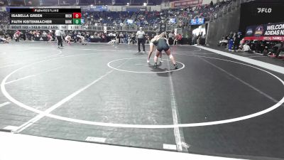 143.8-156.7 lbs Quarterfinal - Isabella Green, Wichita Wrestling Club vs Faith Kistenmacher, Dark Horse Wrestling Club