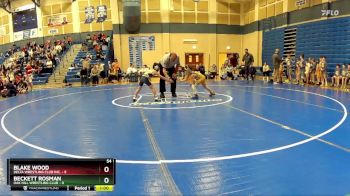 54 lbs Round 1 (8 Team) - Blake Wood, Delta Wrestling Club Inc. vs Beckett Rosman, Oak Hill Wrestling Club