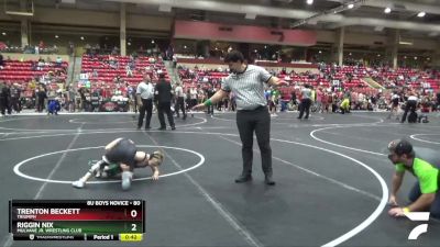 80 lbs Cons. Round 2 - Riggin Nix, Mulvane Jr. Wrestling Club vs Trenton Beckett, Triumph