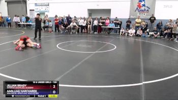 130 lbs Cons. Semi - Aagluaq Harcharek, Avalanche Wrestling Association vs Jillian Brady, Interior Grappling Academy