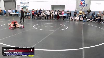 130 lbs Cons. Semi - Aagluaq Harcharek, Avalanche Wrestling Association vs Jillian Brady, Interior Grappling Academy