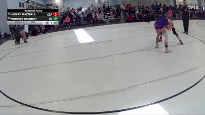 103 lbs Quarterfinal - Hadley Mazzulla, Hawks Wrestling Club vs Kennady Krienert, Norfolk Girls