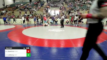 95 lbs Quarterfinal - Keegan Dawkins, Roundtree Wrestling Academy vs Jake Ladewig, North Hall Jr Trojans