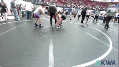 96-100 lbs Quarterfinal - Easton Brown, Ponca City Wildcat Wrestling vs Adam Wilson, Bristow Elementary Wrestling Club