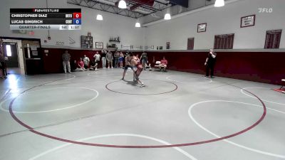 144 lbs Quarterfinal - Christopher Diaz, Brook RTC vs Lucas Gingrich, Centurion