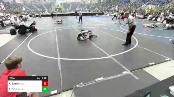 73 lbs Quarterfinal - Xzavier Saenz, ReZults Wrestling vs Ayden Ortiz, Bear Cave WC