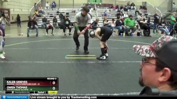 82 lbs Round 3 (4 Team) - Owen Thomas, Untouchables-Olympia vs Kaleb Grieves, Saranac Youth Wrestling Club