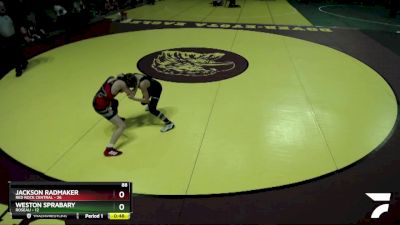 88 lbs Semis & 1st Wrestleback (8 Team) - Weston Sprabary, Roseau vs Jackson Radmaker, Red Rock Central