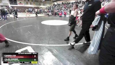 86/92 Round 2 - Caleb Kindred, Team Temecula /Pin Club vs Camden Cox, LV Bear Wrestling Club (Spring