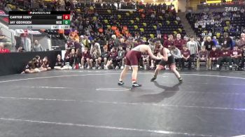 215 lbs Quarterfinal - Carter Eddy, Independence vs Jay Georgen, West Delaware, Manchester