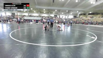 100 lbs Quarterfinal - Sydney Spencer, Slingshot Wrestling Club vs Brinlee Allen, Eagle Talon Wrestling Club