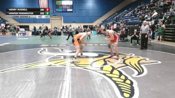 1 - 165 lbs Cons. Round 3 - Hunter Pennington, Rural Retreat vs Ashby Russell, Lancaster