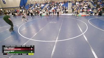 55 lbs Cons. Round 3 - Cael Woody, Sanderson Wrestling Academy vs Rowan Best, Westlake