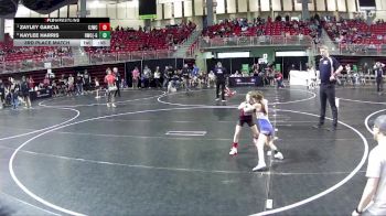 51-52 lbs 3rd Place Match - Kaylee Harris, Hawks Wrestling Club (Lincoln) - Girls vs Zayley Garcia, Chadron Junior Wrestling Club