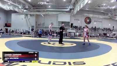 190 lbs Semifinal - Zander Tompkins, Beast Mode Wrestling vs Jack Waldron, Ohio