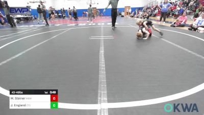 43-46 lbs Consi Of 4 - Miles Steiner, Mustang Bronco Wrestling Club vs Jepsen England, Comanche Takedown Club