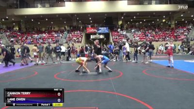 97 lbs Quarterfinal - Cannon Terry, KS vs Lane Owen, NM