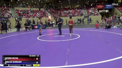 92 lbs Semifinal - Jayden Reyes, KS vs Jericho Burkart, OK