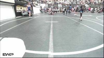 98 lbs 3rd Place - Savana Hopkins, Hennessey Takedown Club vs Julianna Poff, Harrah Little League Wrestling