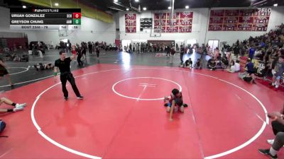 78 lbs Round 3 - Urijah Gonzalez, So Cal Hammers vs Greyson Chung, All American WC