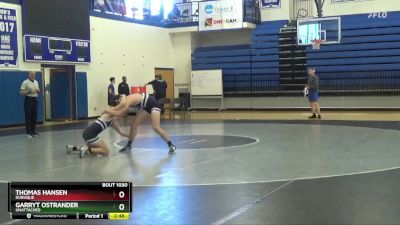 174 lbs Cons. Round 3 - Thomas Hansen, Dubuque vs Garryt Ostrander, Unattached