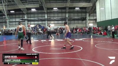 174 lbs Champ. Round 1 - Robert Tarasuk, Plymouth State University vs Jason Geyer, New York University