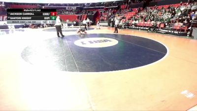 1A 150 lbs Champ. Round 1 - Jackson Carroll, Glasford (Illini Bluffs) vs Santori Knight, Chicago (C. Hope Academy)