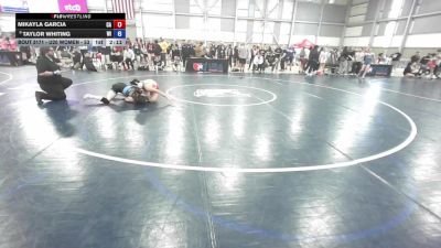 U20 Women - 53 lbs Champ. Round 2 - Mikayla Garcia, CA vs Taylor Whiting, WI