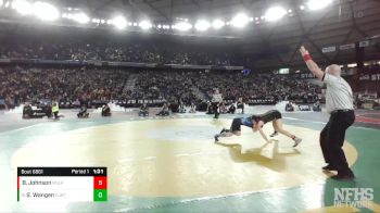 Girls 3A/4A 130 1st Place Match - Sierra Wangen, Curtis (Girls) vs Bianca Johnson, Moses Lake (Girls)