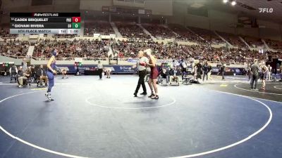 120-D1 5th Place Match - Caden Briquelet, Perry High School vs Giovani Rivera, Sunnyside High School