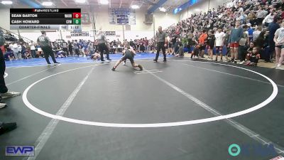 96 lbs Quarterfinal - Sean Barton, Warrior Wrestling vs Cash Howard, Coweta Tiger Wrestling